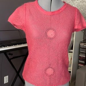 The Limited - Short sleeves sheer knit top